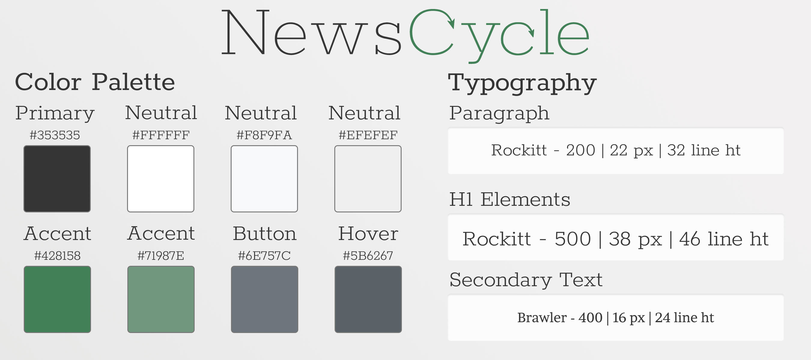 NewsCycle Palette Guide